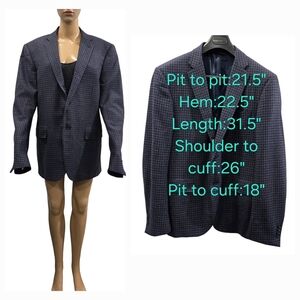 Designer Corneliani Wool/Cashmere Sports Jacket Size M/L/52R